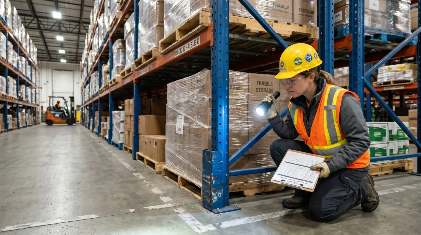 Pallet racking inspection and repair services in a Lehigh Valley warehouse