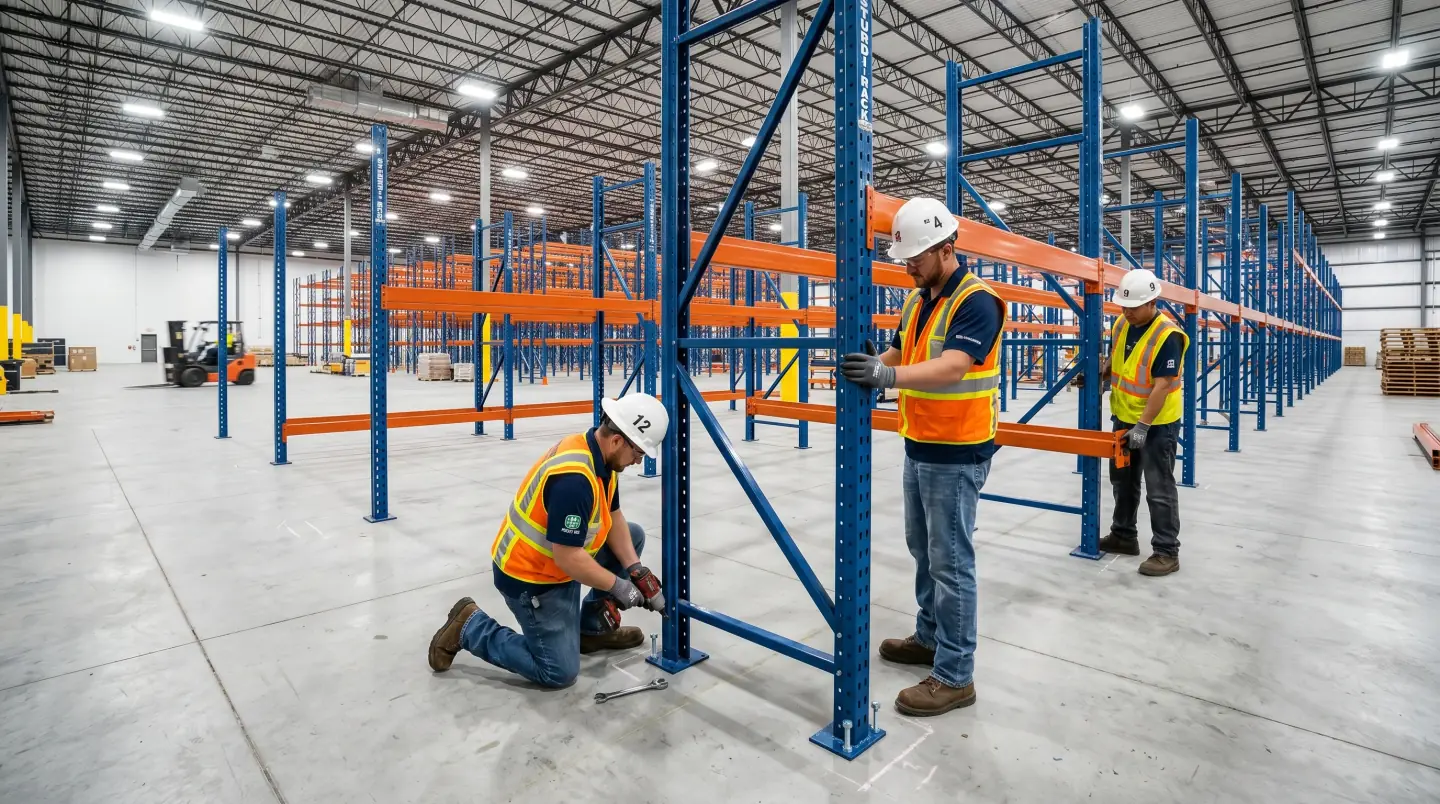 Pallet racking installation in a Lehigh Valley warehouse facility