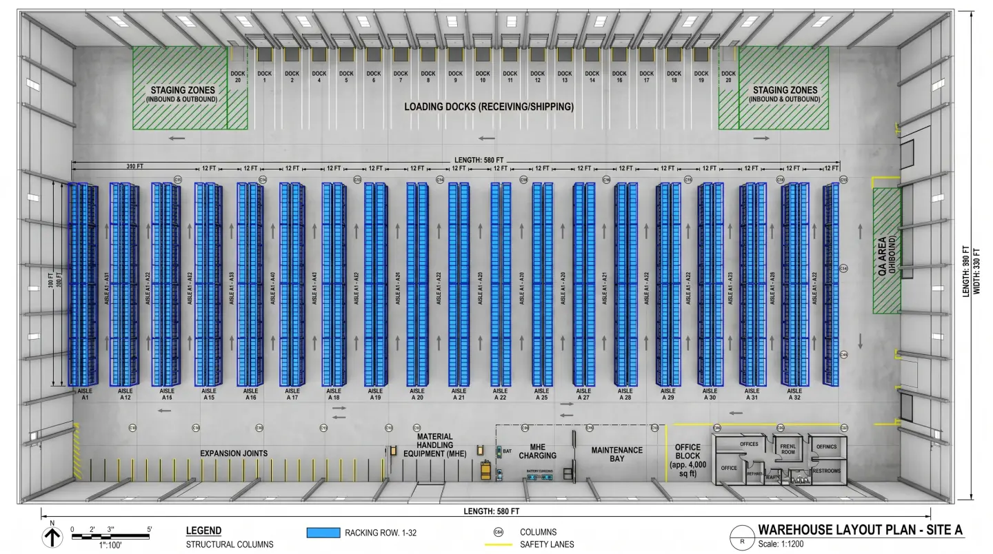 Warehouse design and space planning services for Lehigh Valley facilities