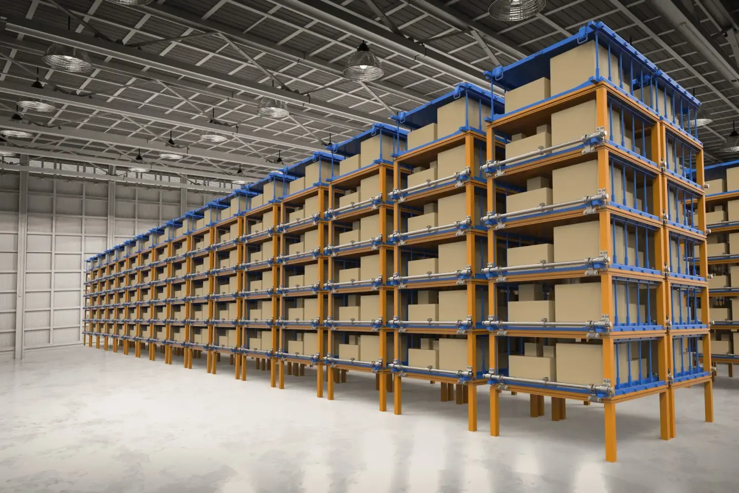 Engineered pallet racking layout modeled for a Lehigh Valley warehouse